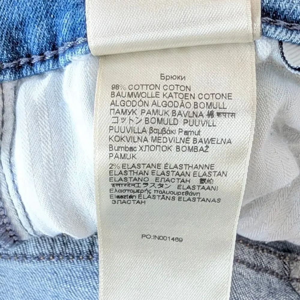 7 For All Mankind Modern Dojo Tailorless Wanderer Jeans Womens 31 Denim Wide Leg - Picture 12 of 13